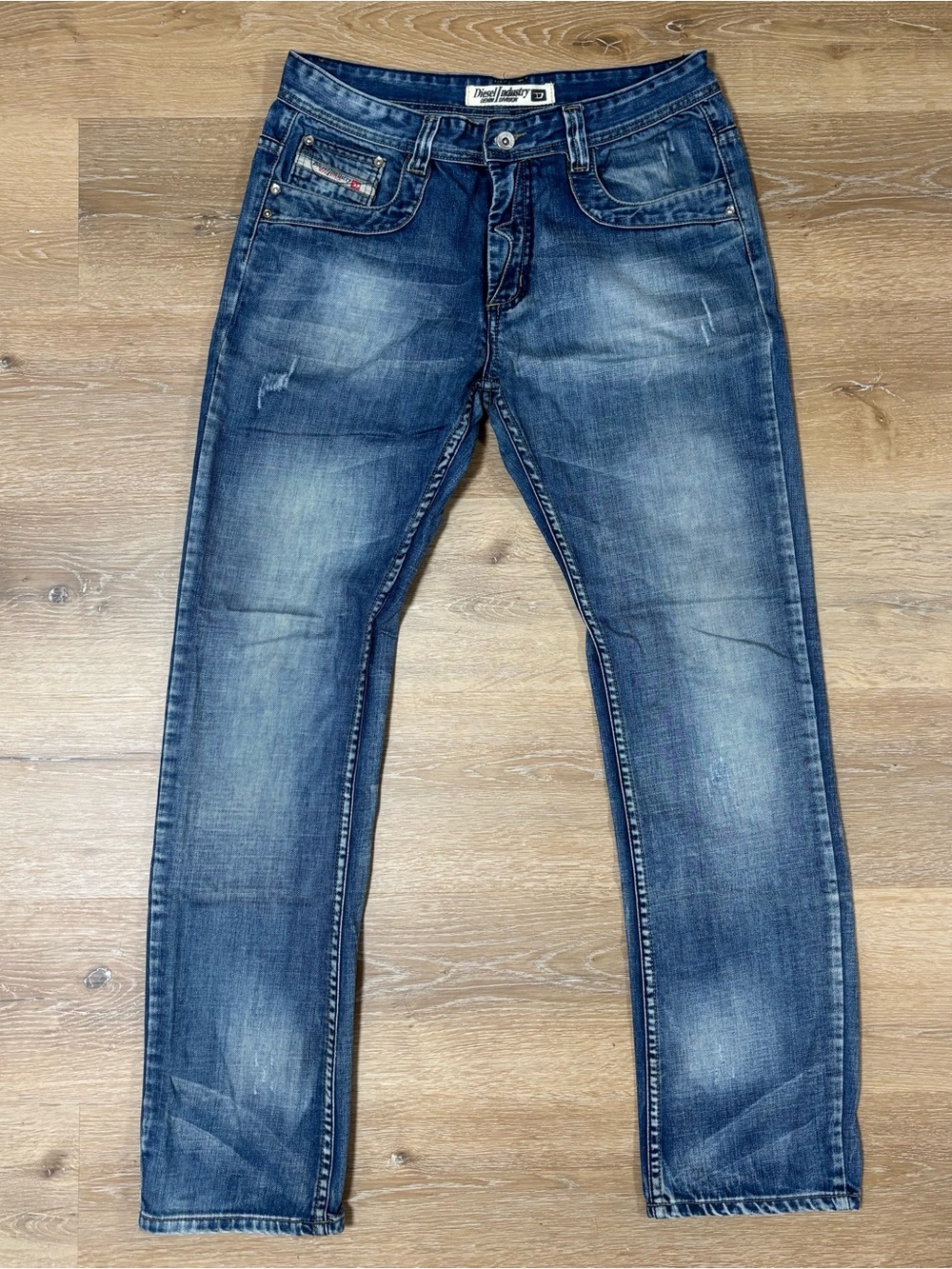 Diesel Men's Slim Fit Super Stretch Jeans Blue Size 34x30 Made in Italy